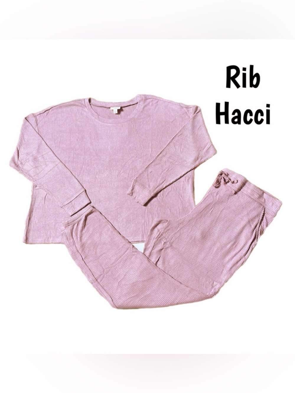 LuLaRoe Ribbed Hacci Pajama Set - Light Mauve